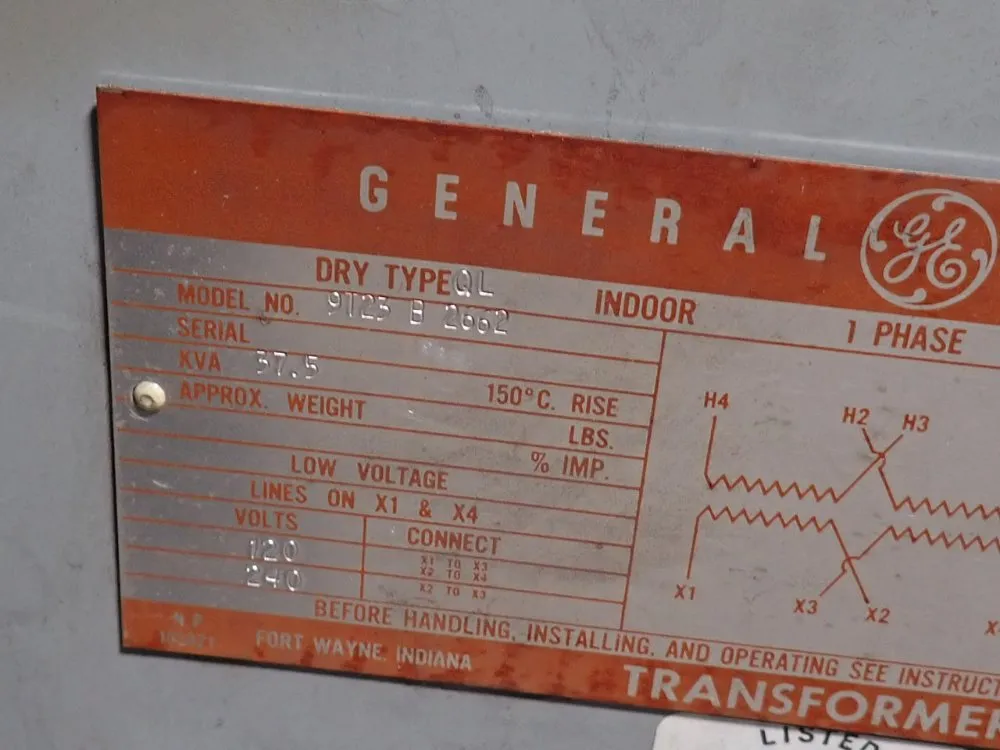 General Electric 37.5 Kva Transformer - 9t23b2662
