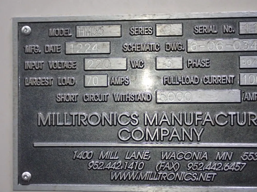 Milltronics 26" X 59" Cnc Hmc - Hm35