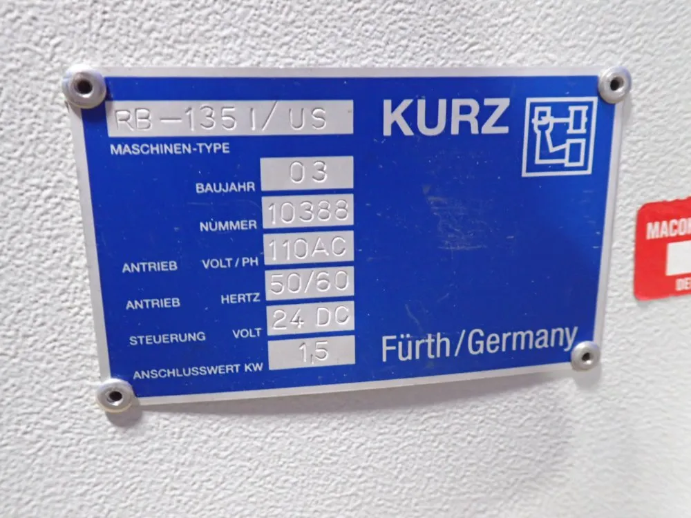 Kurz Labeling Machine - Rb-135/us