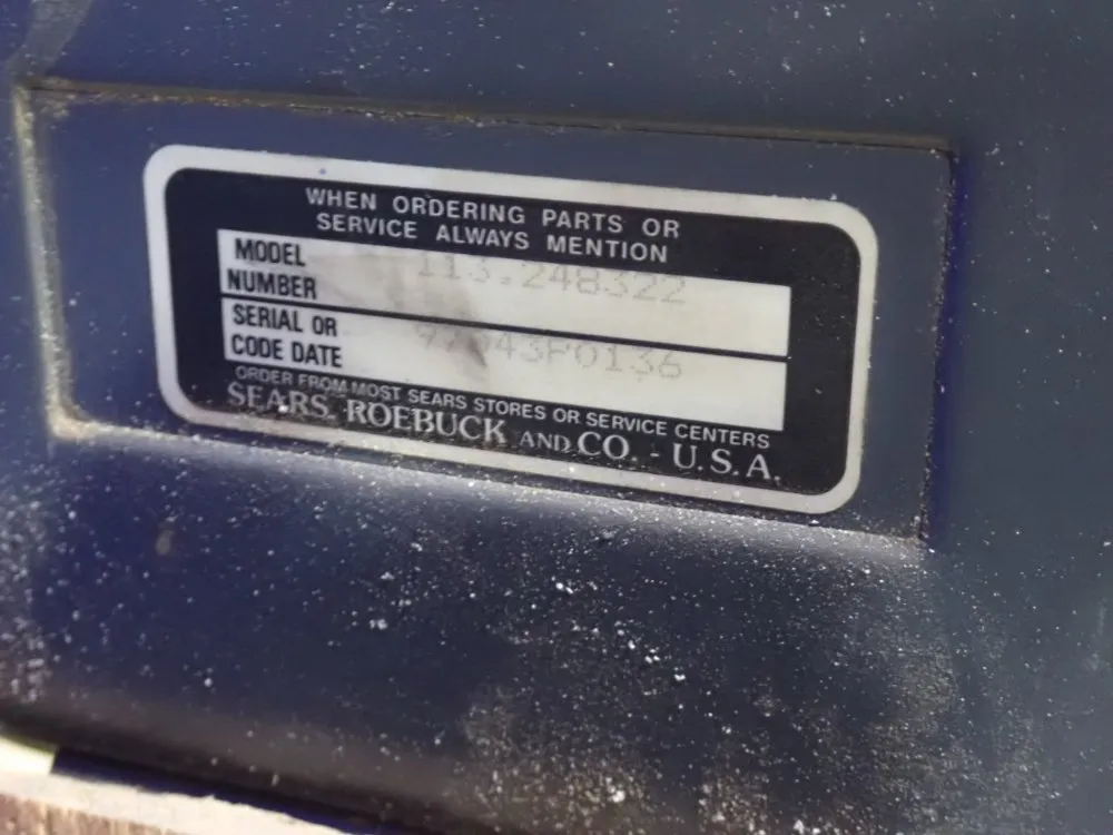 Sears/craftsman 12" Vertical Band Saw - 113.248322