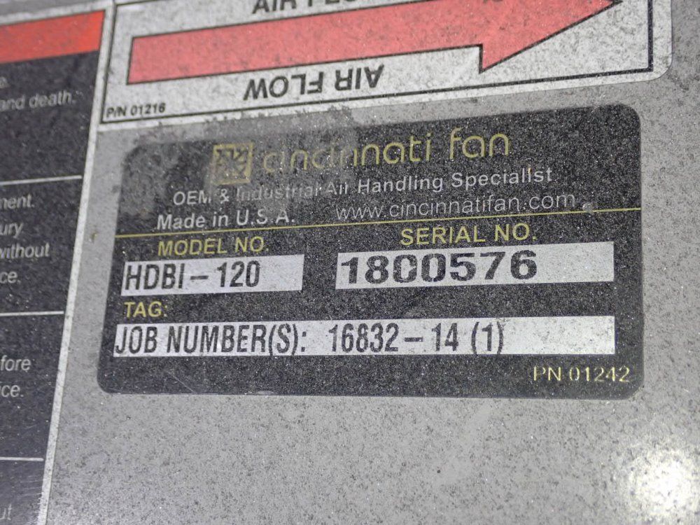 Dualdrum / Cincinnati 3 Hp Dust Collector - Hdbi-120