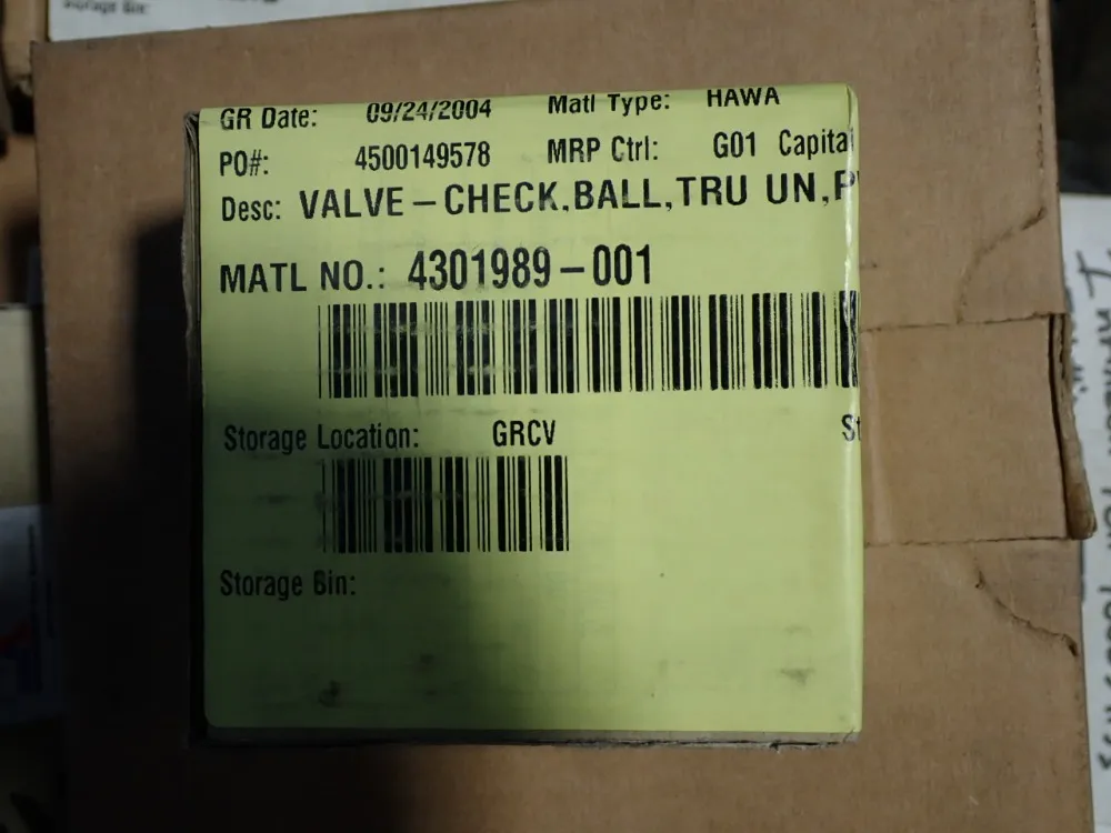 Ryanherco, True Union Ball Check Valve