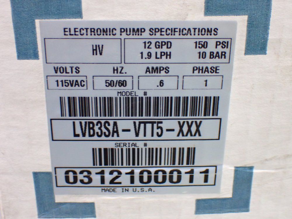 Pulsafeeder 1.9lph 150psi Metering Pump - Lvb3sa-vtt5-xxx