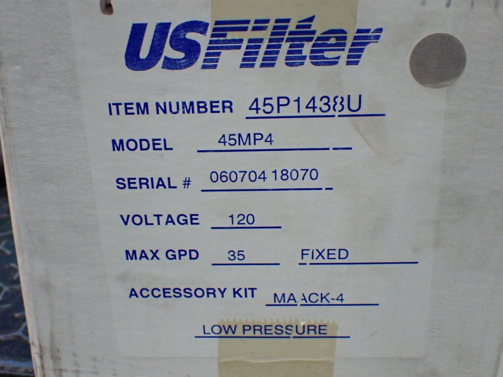 Us Filter 35gpm 25psi Stenner Metering Pump - 45mp4