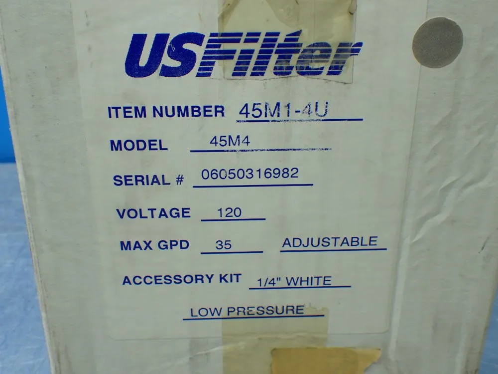 Us Filter 35gpd 25psi Stenner Metering Pump - 45m4