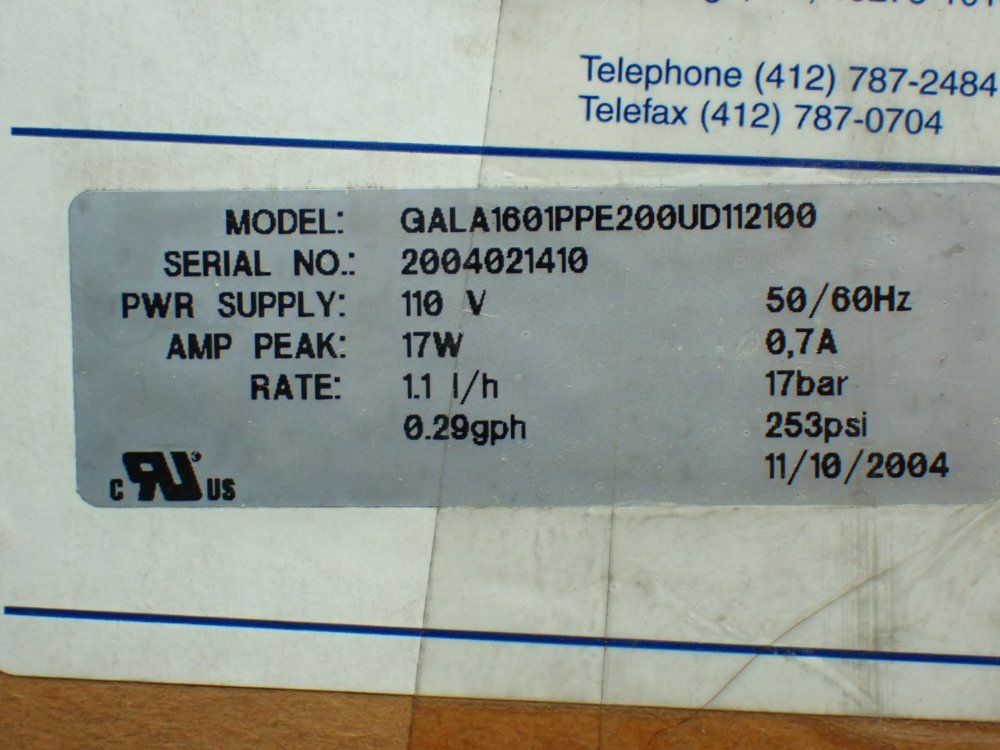 Prominent 4.5gph Metering Pump - Gala0420ppe260ud012100