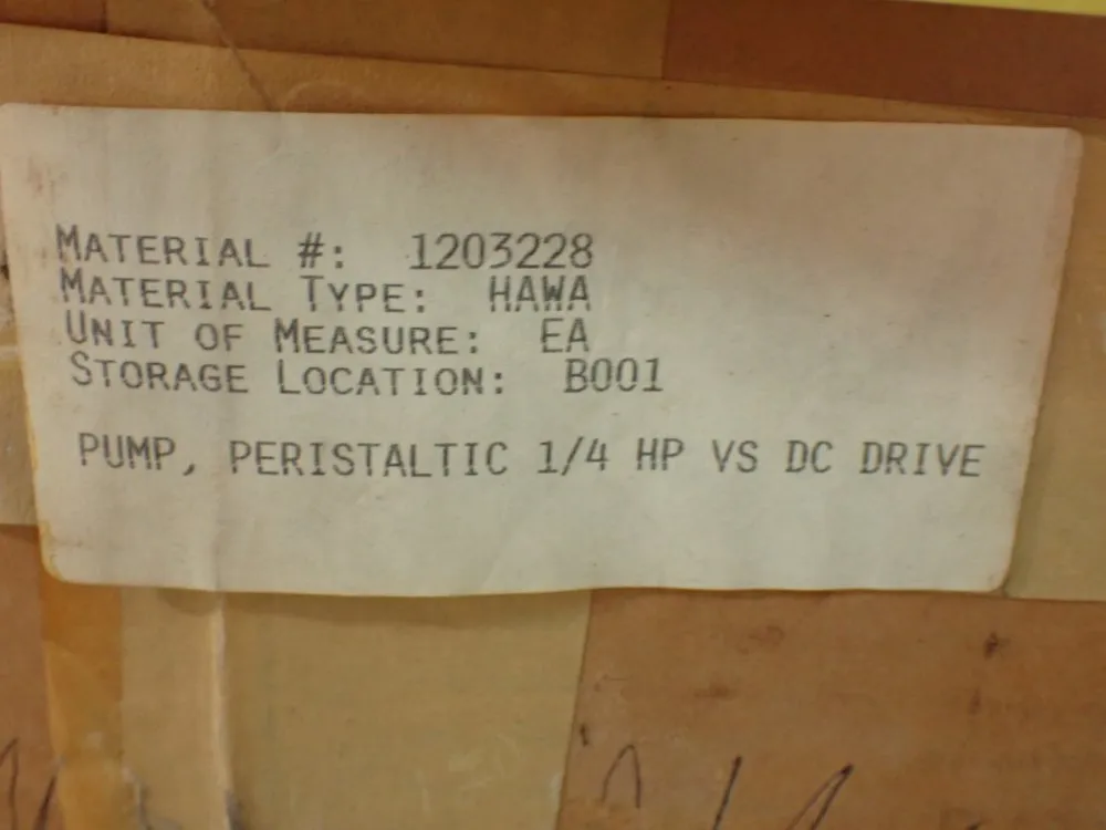 Westflo Pumps 1/4hp Peristaltic Pump - 1203228