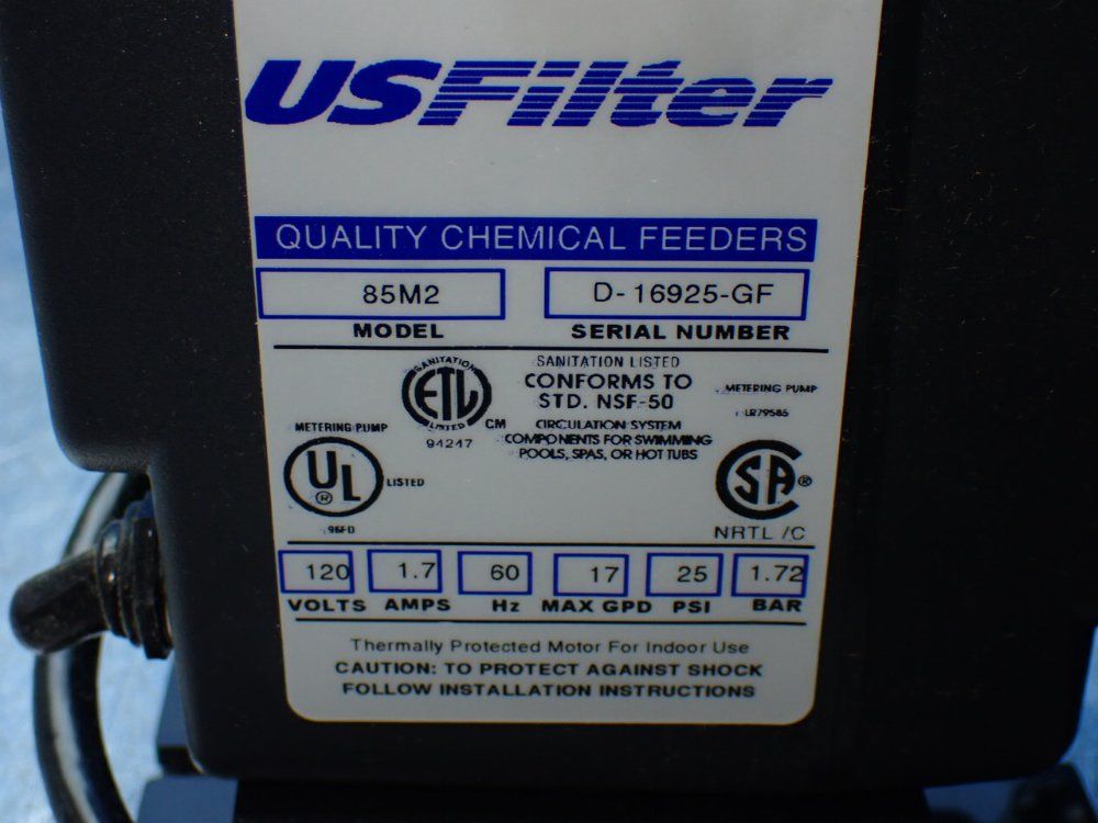 Us Filter 17gpd 25psi Metering Pump - 85m2