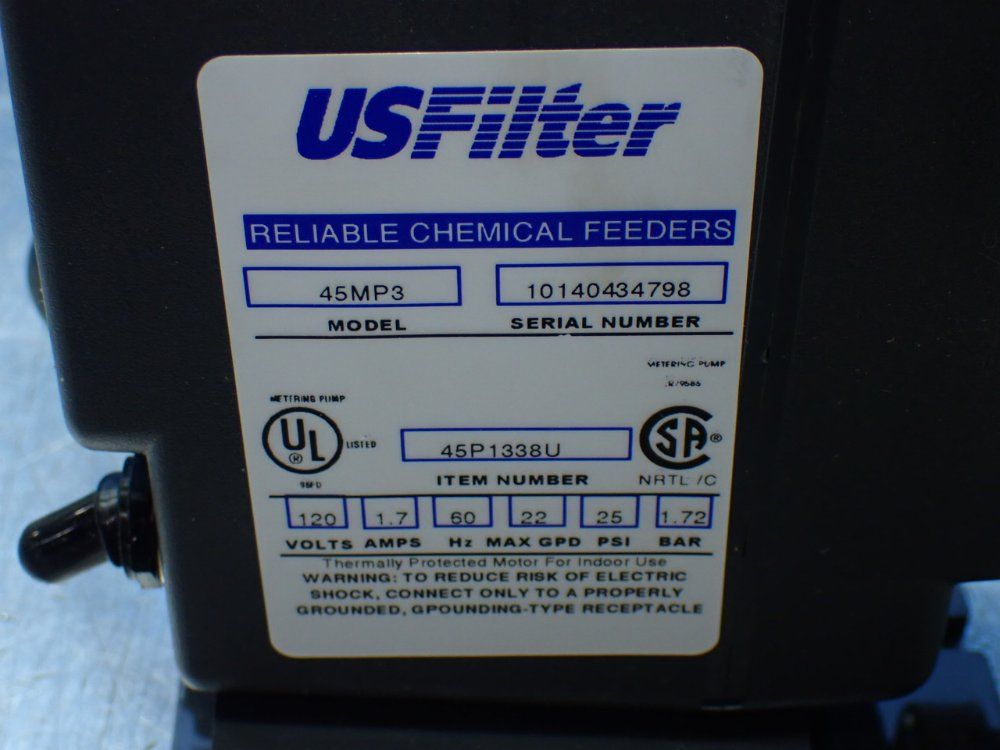 Us Filter 22gpd Metering Pump - 45p1338u