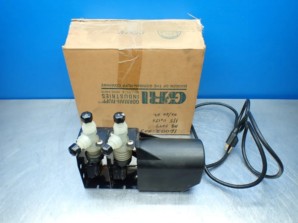 Gorman-rupp Dual Compact Bellows Pump - 16002-003 H8 F6t7 F9t7