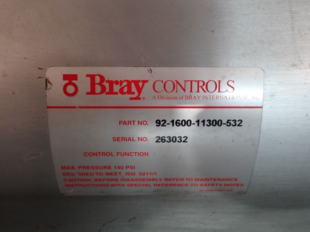 Bray Controls Pneumatic Actuator - 92-1600-11300-532