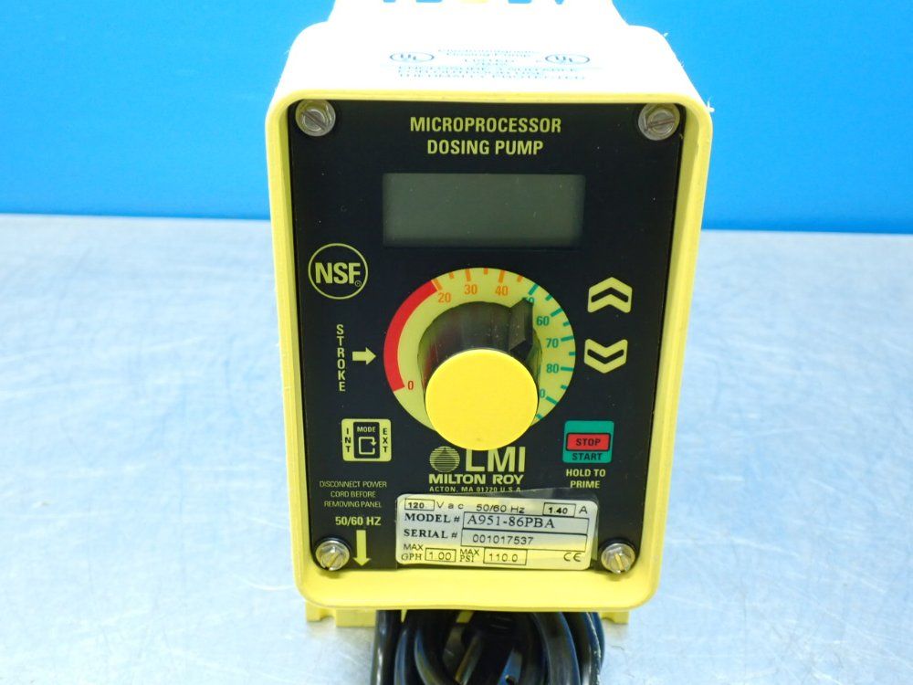 Lmi Milton Roy 1gph 110psi Metering Pump - A951-86bpa