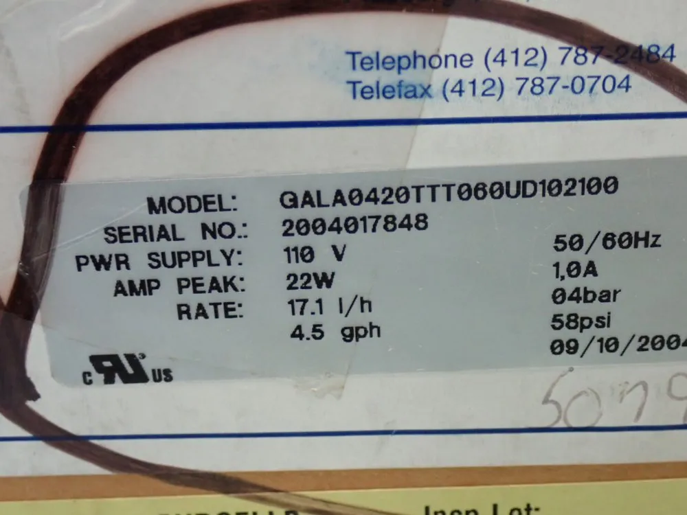 Prominent 4.5gph 17.1 L/h Metering Pump - Gala0420ttt060ud102100