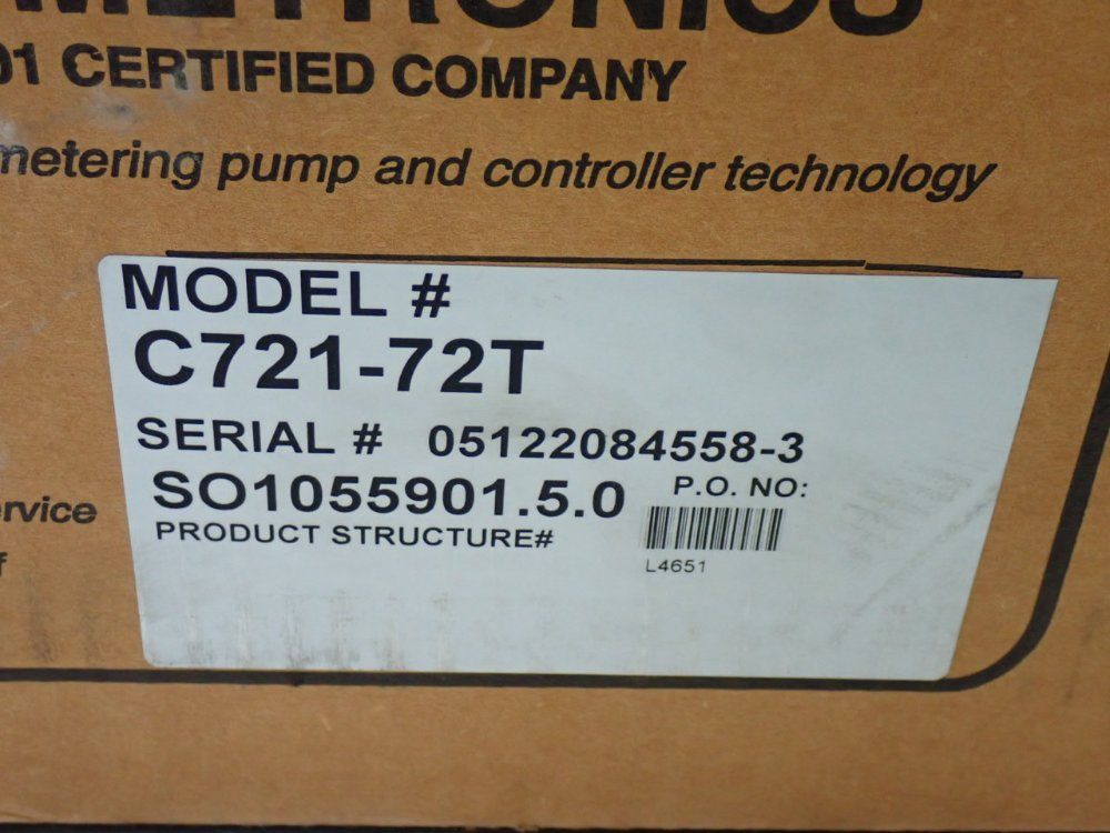 Lmi Milton Roy 4gph 100psi Metering Pump - C721-72t