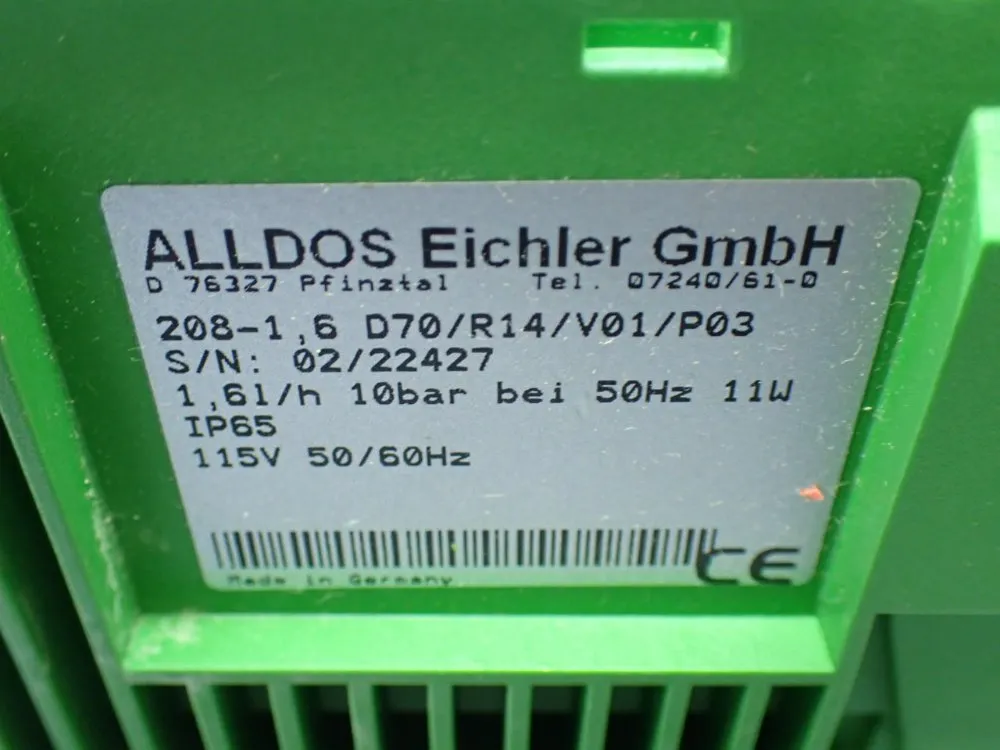 Alldos Eichler 1.61 L/h Metering Pump - 208-1,5 D70/r14/v01/p03