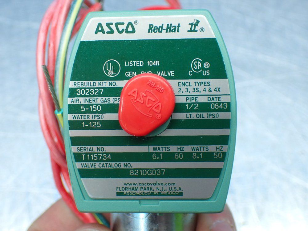 Asco 1/2" Pipe Redhat Solenoid Valve - 8210g037