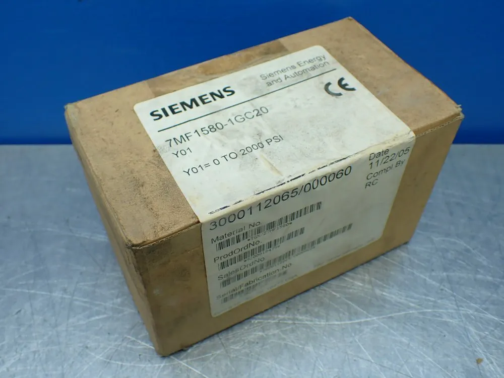 Siemens 0-2000psi Differential Pressure Transmitter. - 7mf1580-1gc20
