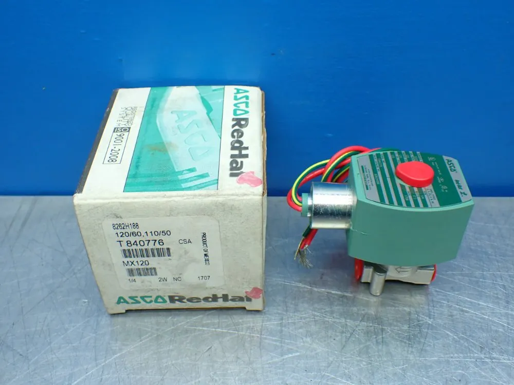 Asco 1/4" Pipe Redhat Solenoid Valve. - 8262h188