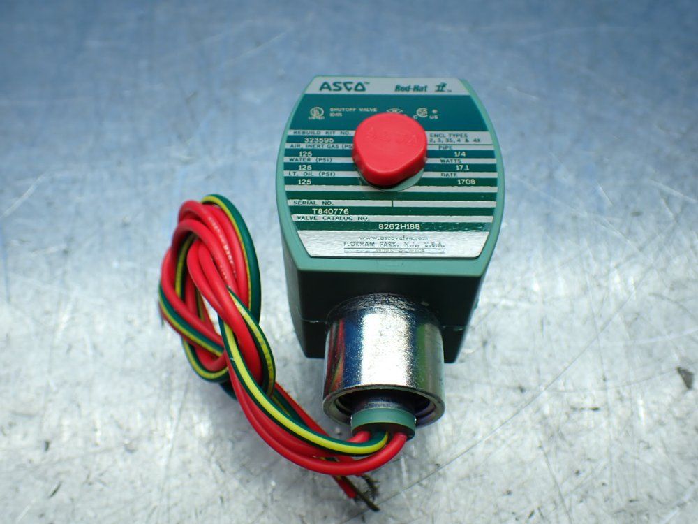 Asco 1/4" Pipe Redhat Solenoid Valve. - 8262h188