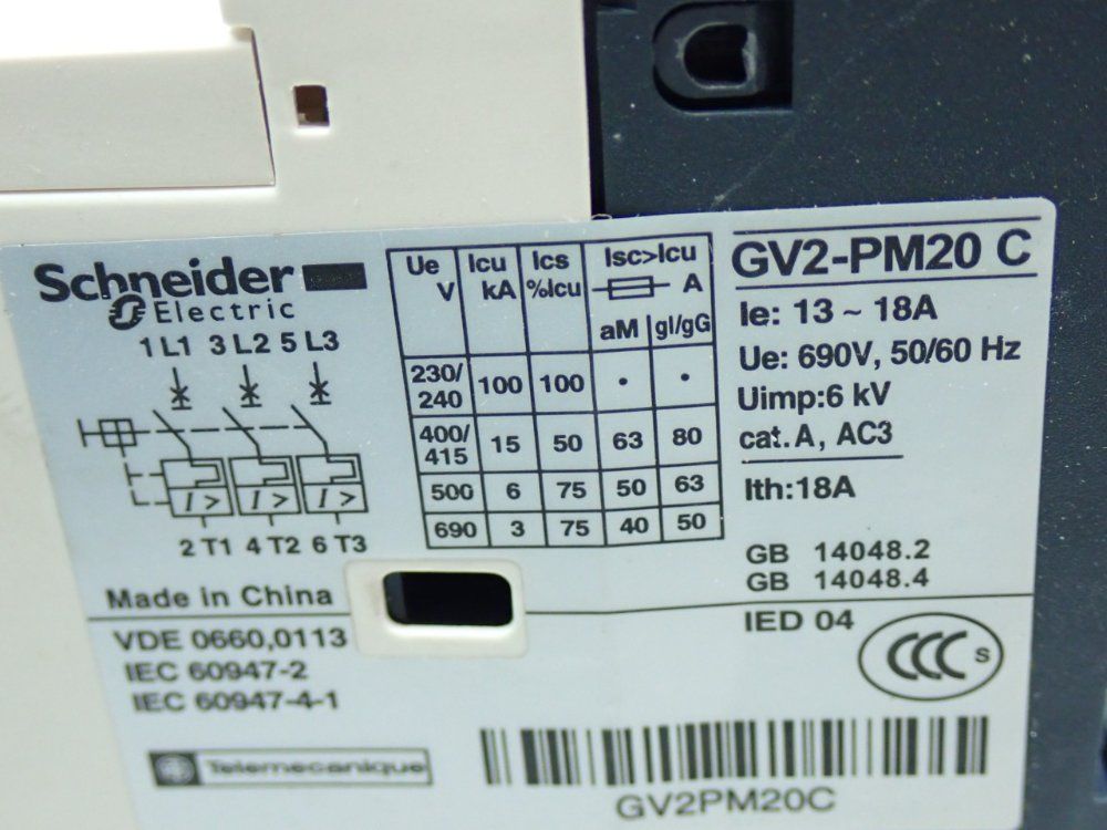 Schneider Electric Motor Circuit Breaker - Gv2-pm20c