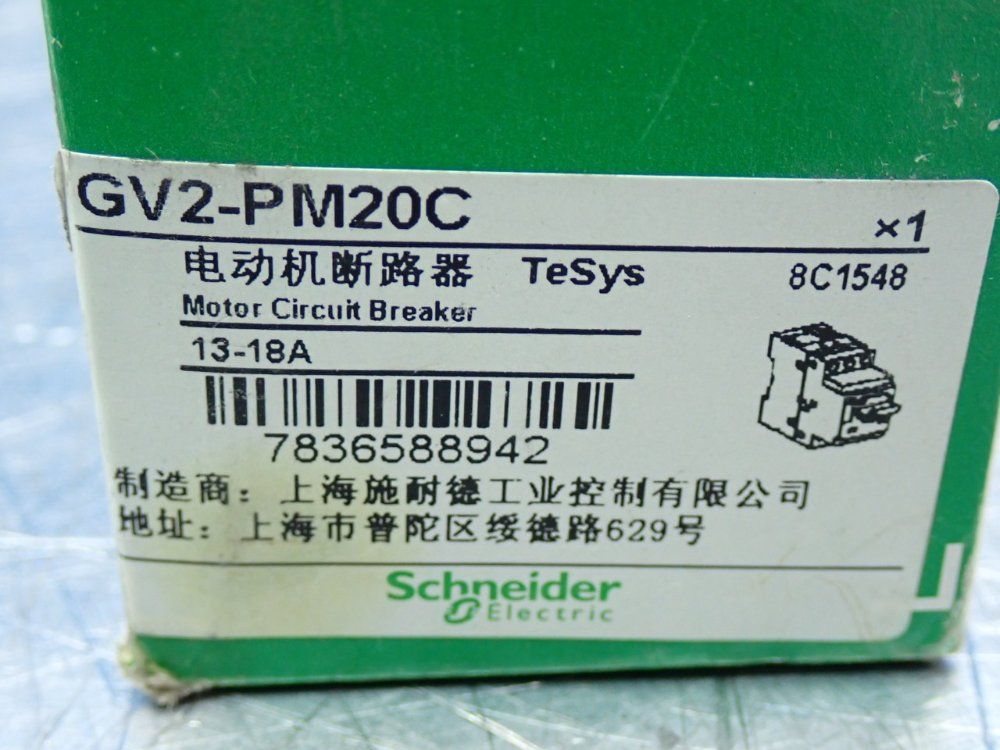 Schneider Electric Motor Circuit Breaker - Gv2-pm20c