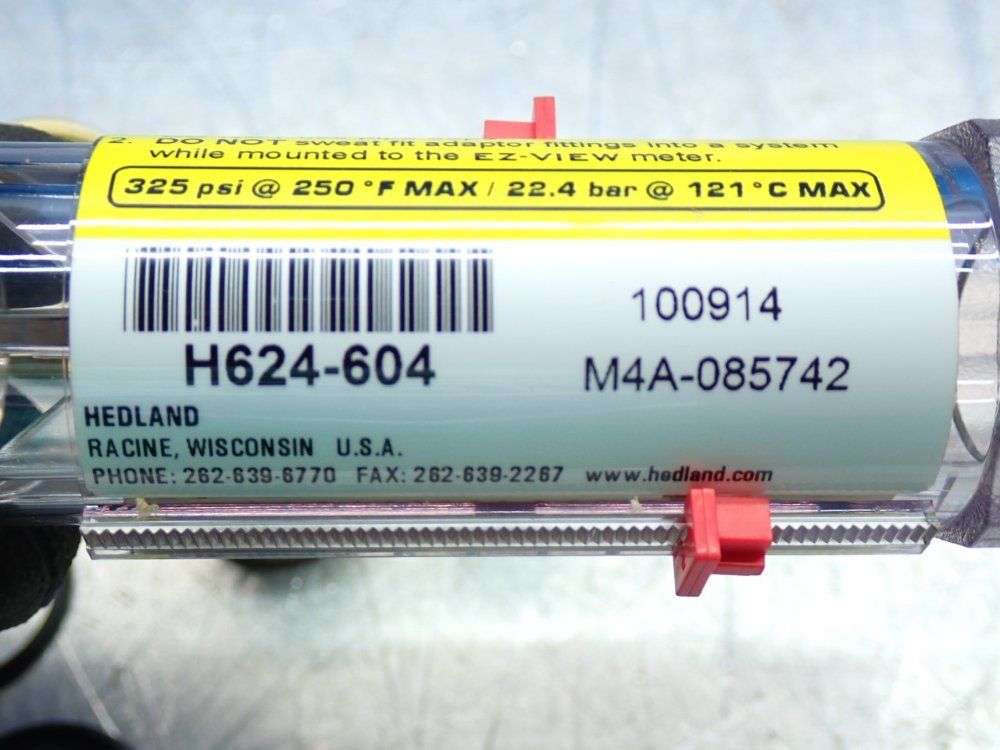 Hedland 325psi Ez-view Flowmeter - H624-604