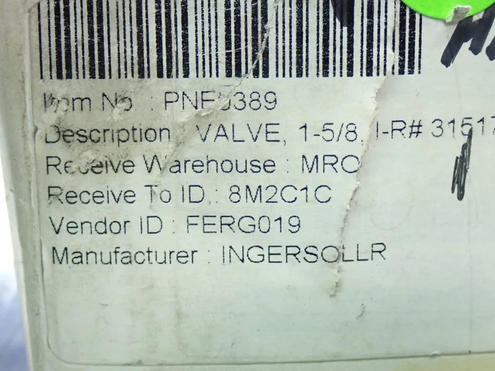 Ingersoll Rand Vavle Assembly - Pne0389