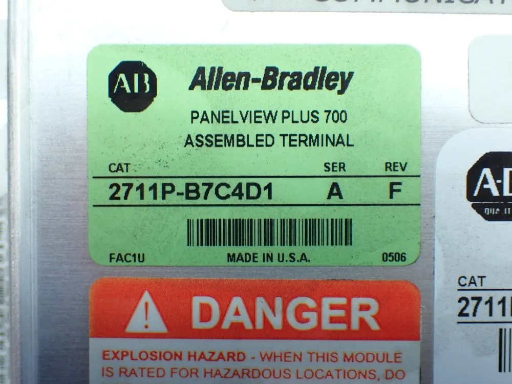 Allen-bradley Panelview Plus 700 Operator Panel - 2711p-b7c4d1