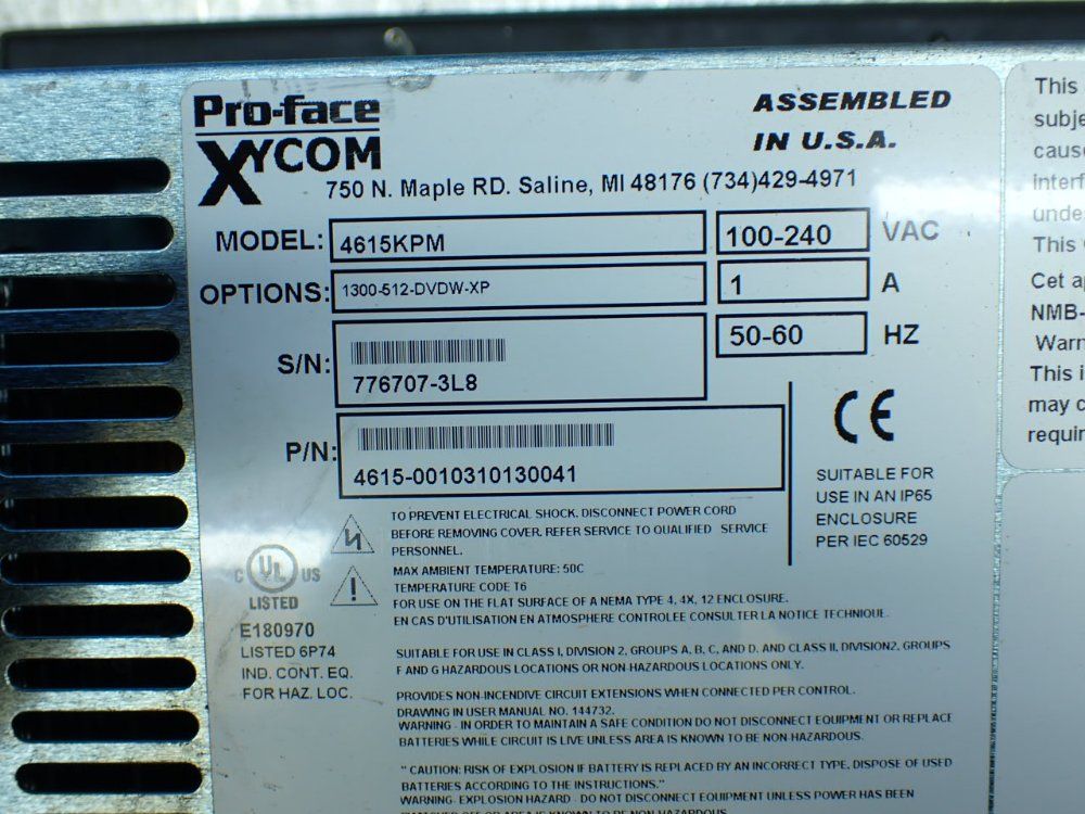 Pro-face 4615kpm Xycom Industrial Touchscreen Computer - 4615kpm