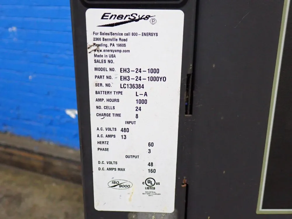 Enforcer/general Battery 48v/1000ah 36v/775ah Battery Charger - Eh3-24-1000/mx3-18-775