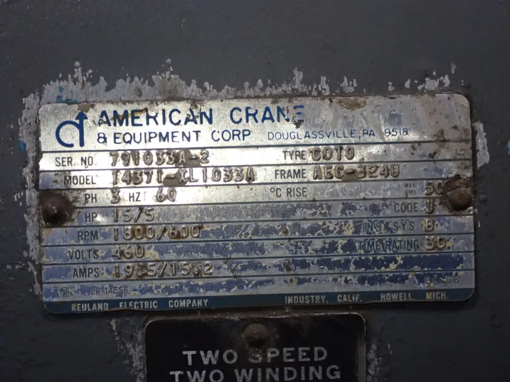 Munck 10 Ton Dual Cable Hoist