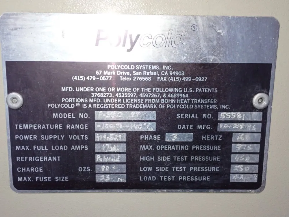 Polycold Systems Chiller - P-550 St