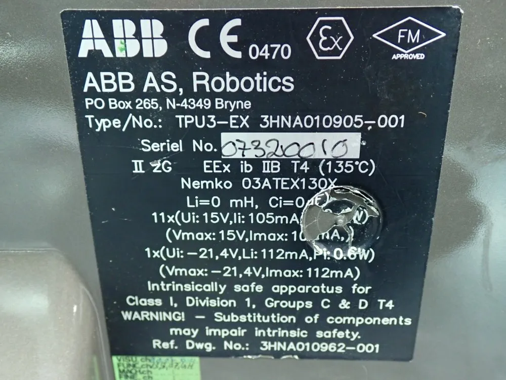 Abb Robot Teach Pendant Tpu3-fx Controller - 3hna010905-001