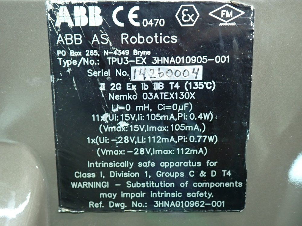 Abb Robot Teach Pendant Tpu3-fx Unit - 3hna010905-001