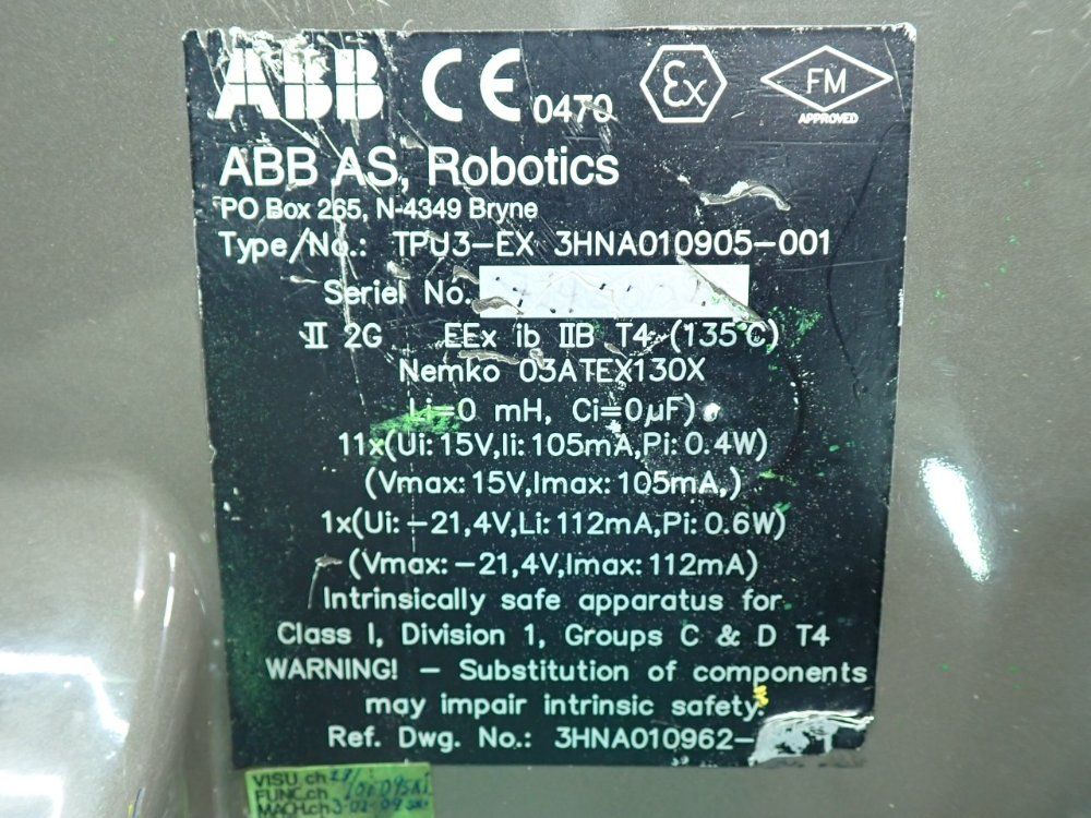 Abb Robot Teach Pendant Tpu3-fx - 3hna010905-001