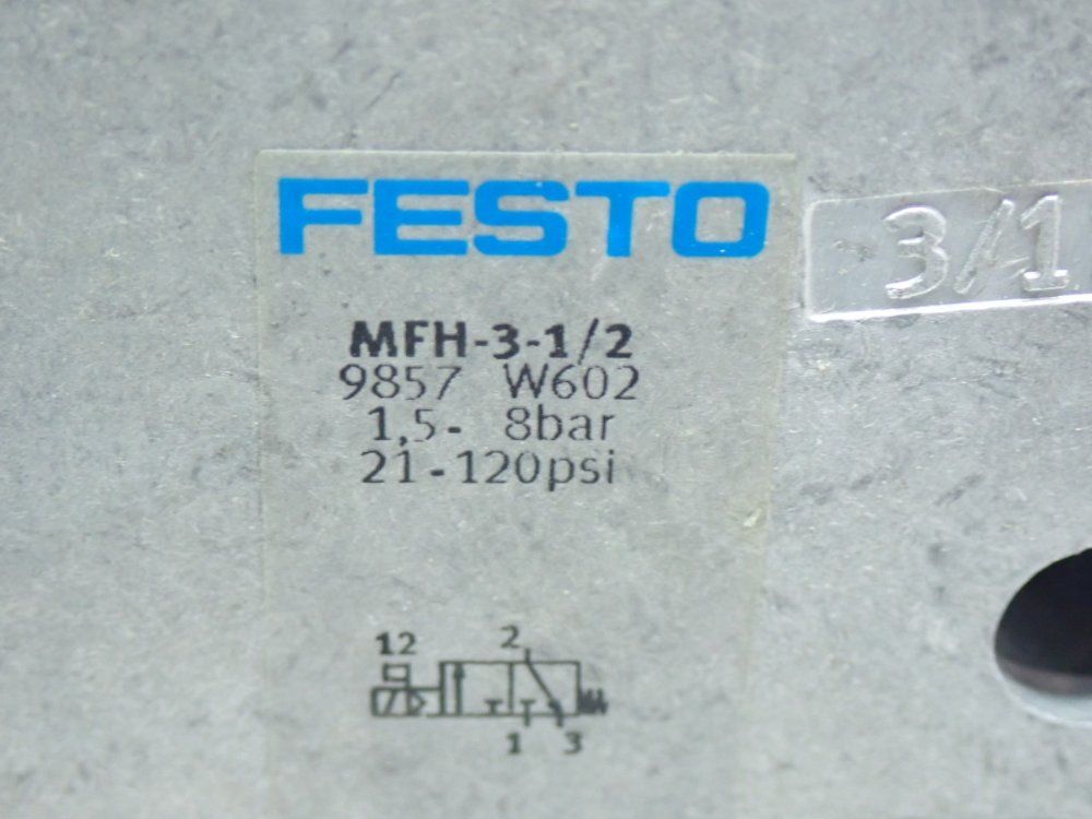 Festo 120psi Air Solenoid Valve - 9857
