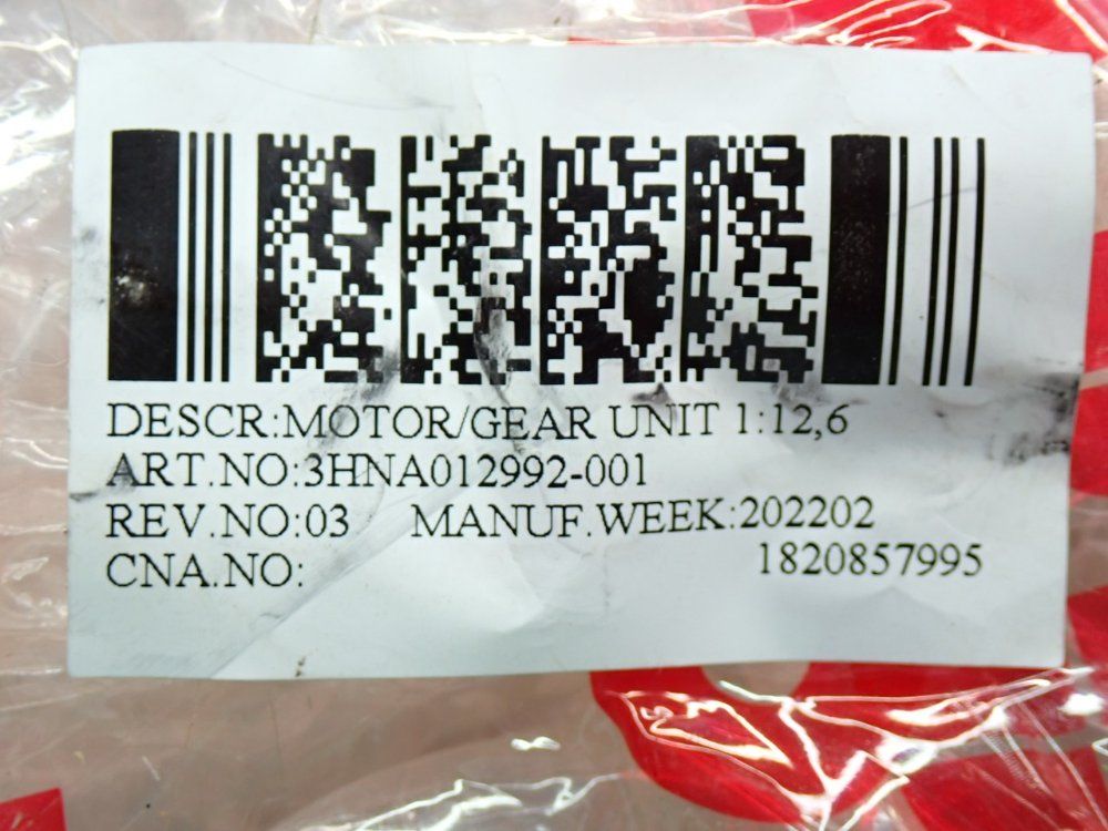 Abb Motor/gear Unit 1:12,6 - 3hna012992-001