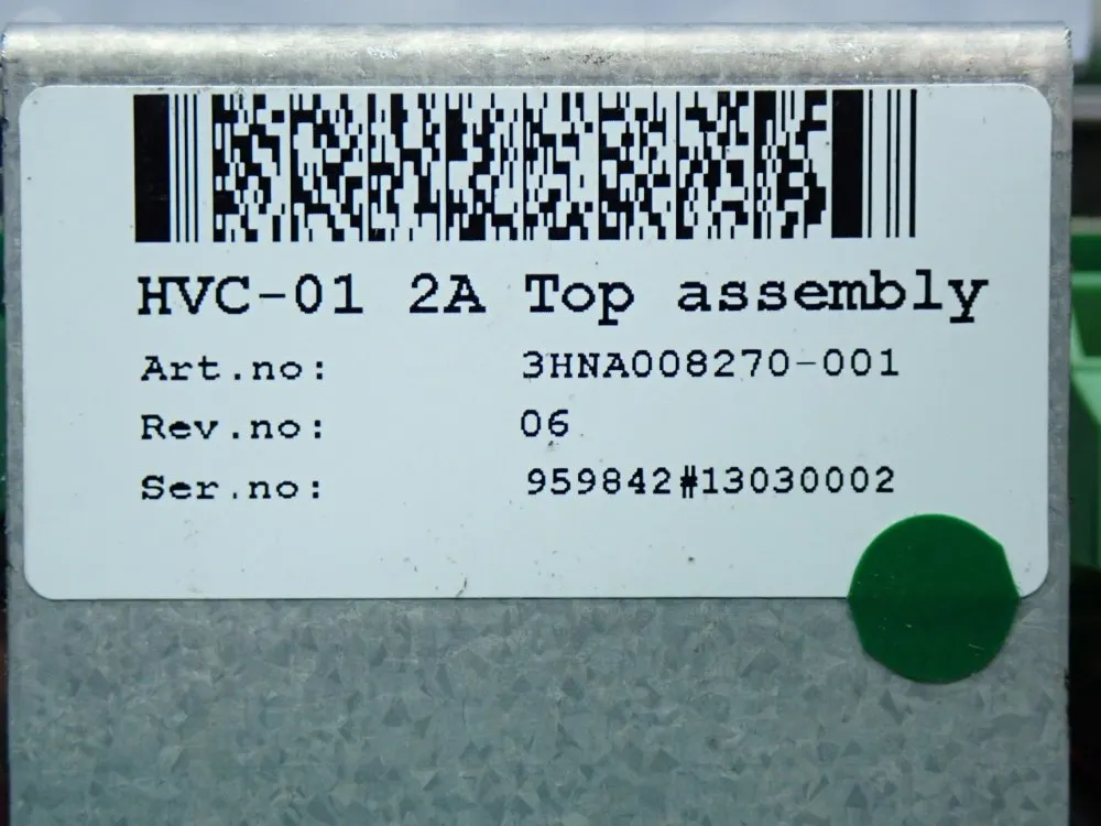 Abb Hvc-01 2a Top Assembly - 3hna008270-001