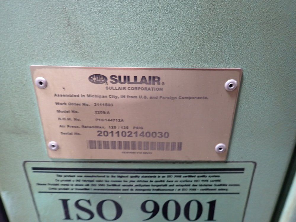Sullair 1 Hp Air Compressor - 2209/a