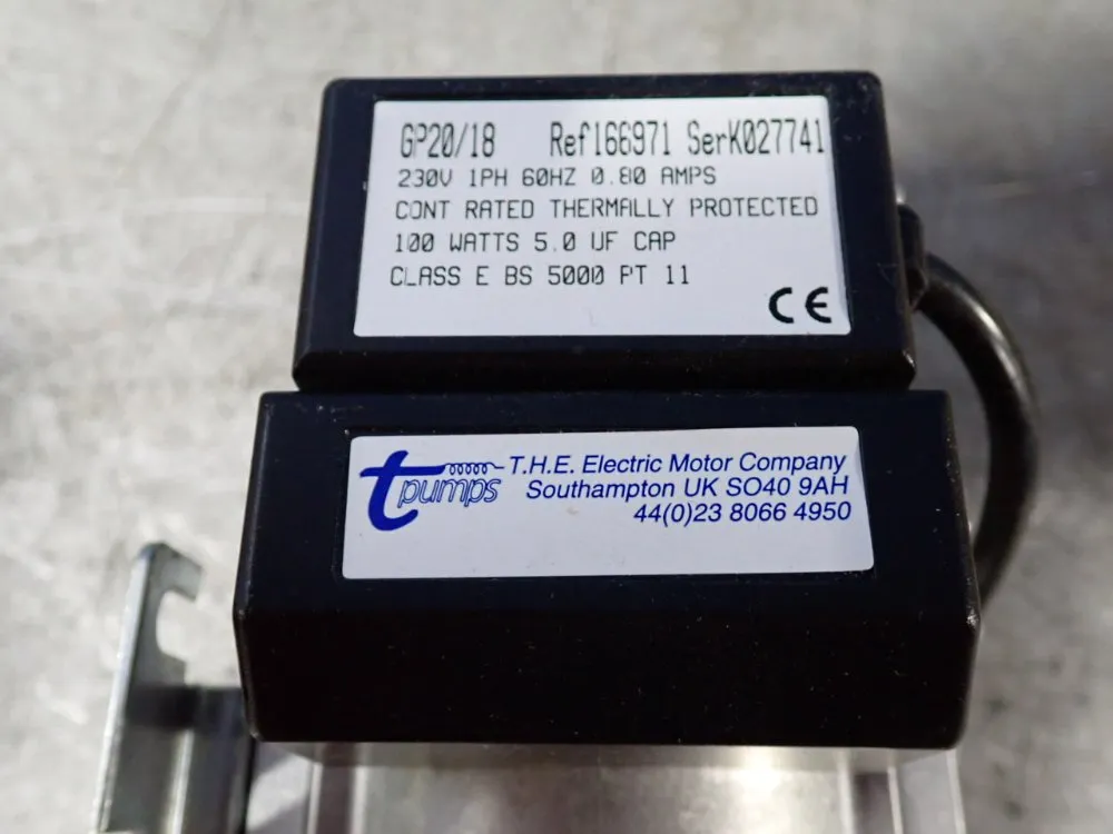 The Electric Motor Co 100 W Pump - Gp20/18