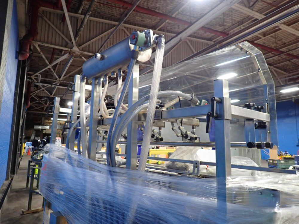 4 Nozzles Automatic Inline Liquid Filler Machine