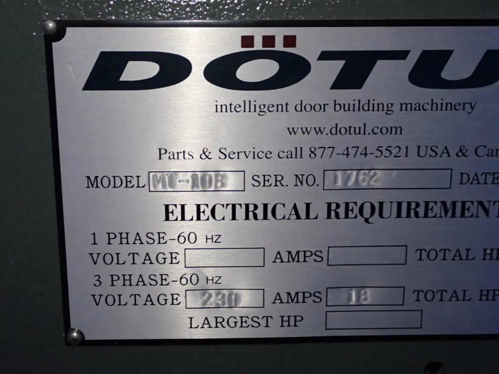 Dotul 24" X 73" Face Frame Cabinet Machine - Mt-108