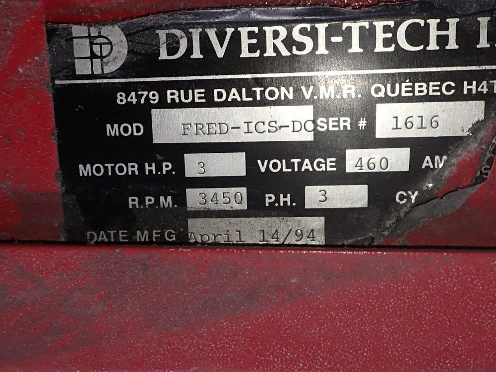 Diversi-tech Inc 3 Hp Dust Collector - Fred-ics-dc
