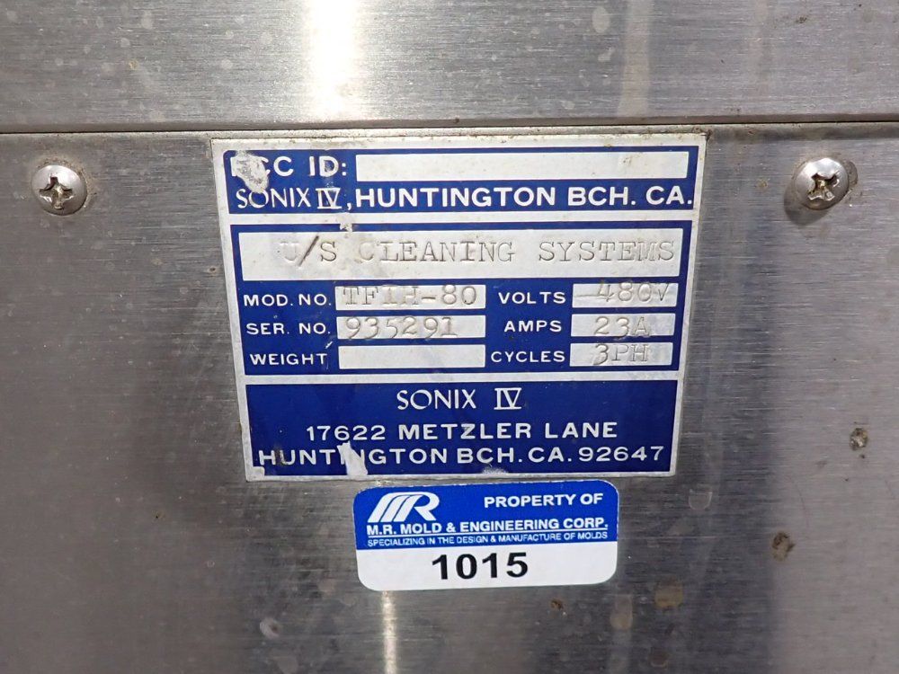 Sonix Ultrasonic Cleaner - Tfih-80