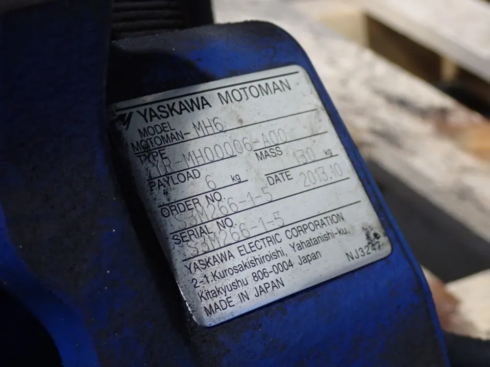 Motoman / Yaskawa Electric 1.5kva Robot - Mh6