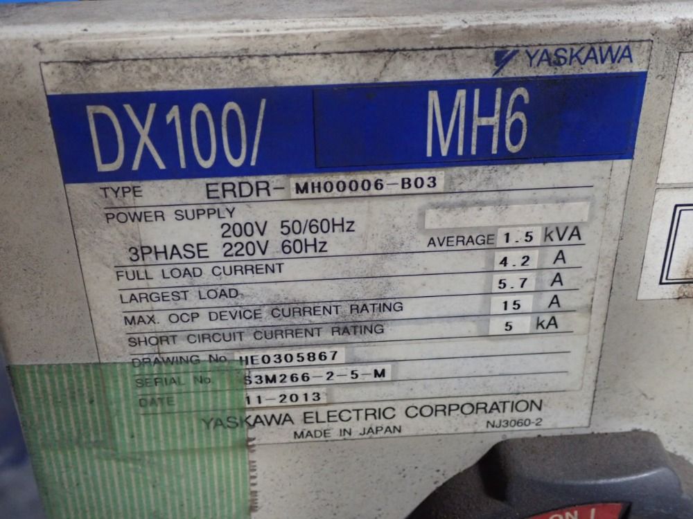 Motoman / Yaskawa Electric 1.5kva Robot - Mh6