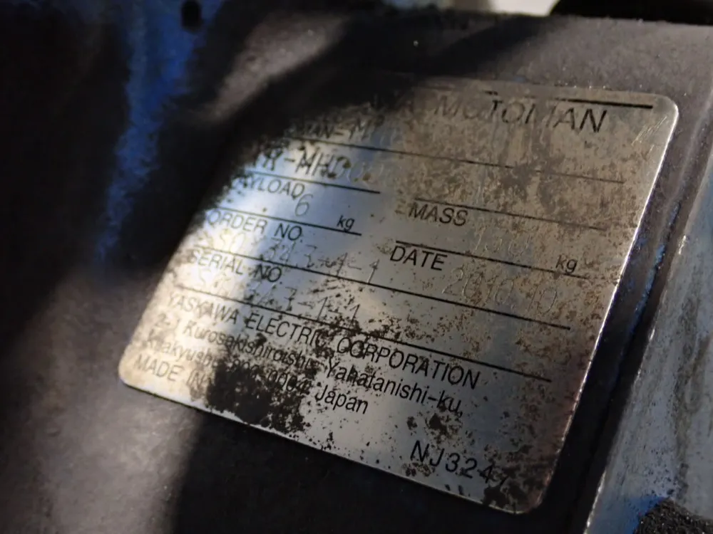 Motoman / Yaskawa Electric 2.0kva Robot - Mh6