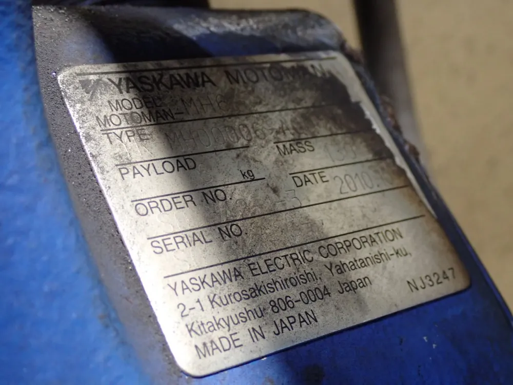 Motoman / Yaskawa Electric 2.0kva Robot - Mh6