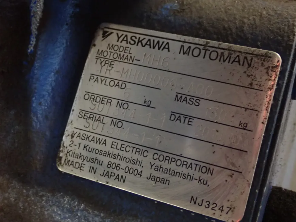 Motoman / Yaskawa Electric 2.0kva Robot - Mh6