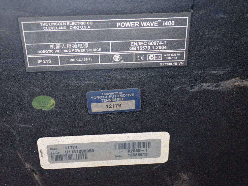 Lincoln 420 Amp Robotic Welding Power Supply - Power Wave I400